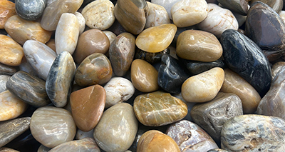 Polished mixed decorative stone